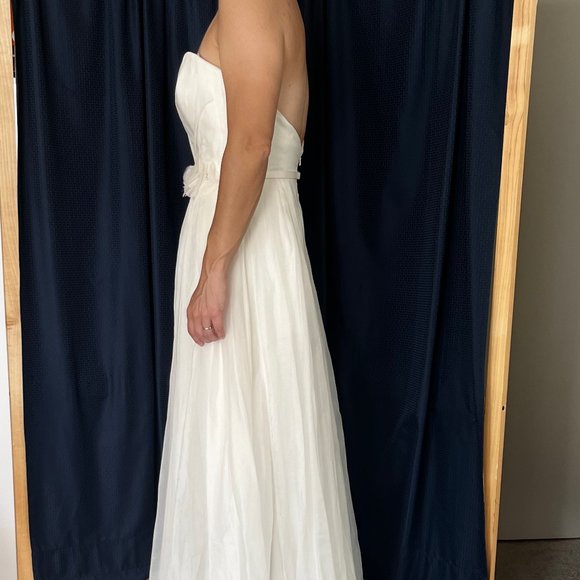 NWT Liancarlo White Wedding Dress or Evening Gown In Silk Organza Material - Picture 7 of 9